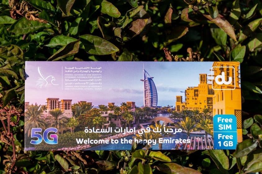 迪拜游客SIM卡套餐。