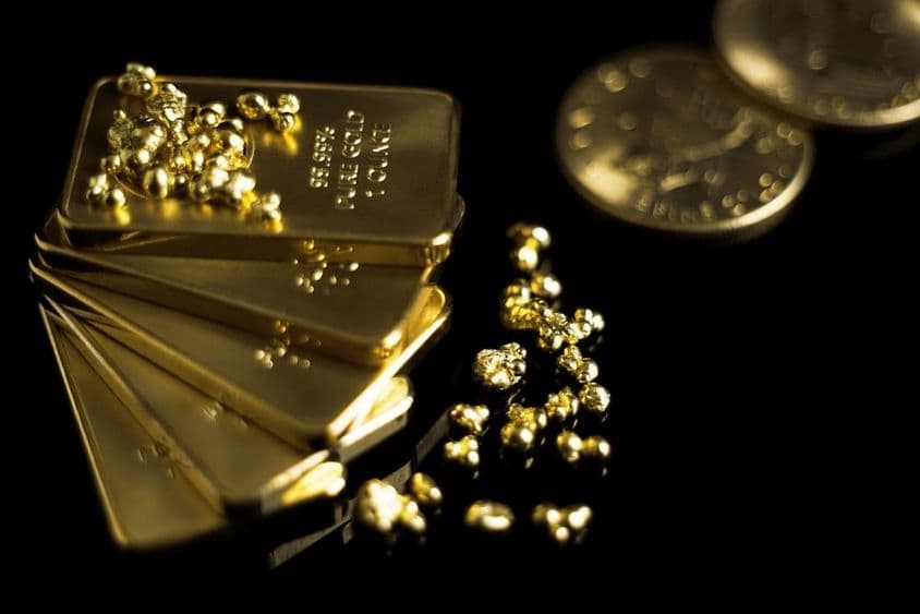 999.9纯度金条和一些金屑