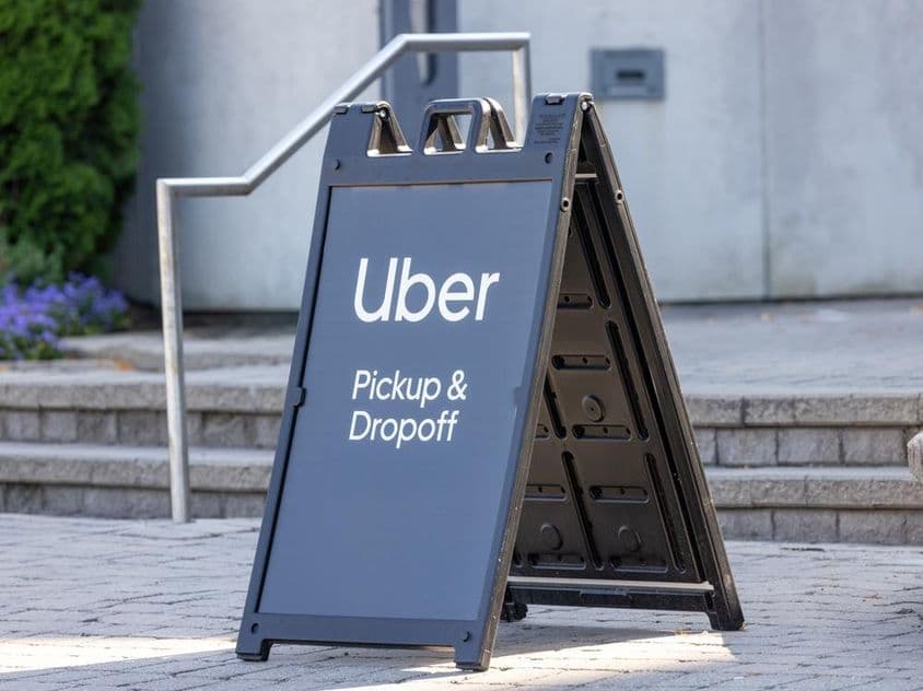 Uber乘客接送点。