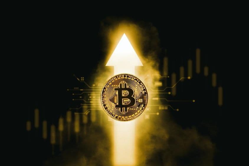 比特币价格上涨。