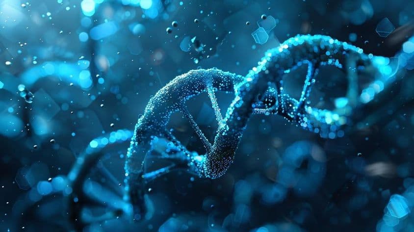 DNA基因螺旋分子结构。