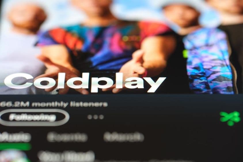 酷玩乐队Spotify页面。