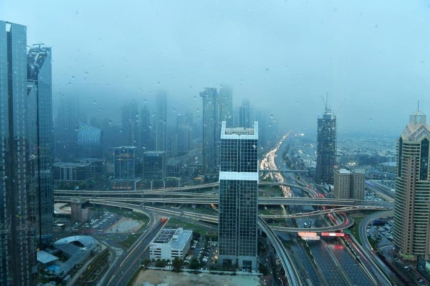 杜拜,阿拉伯联合酋长国,降雨期间