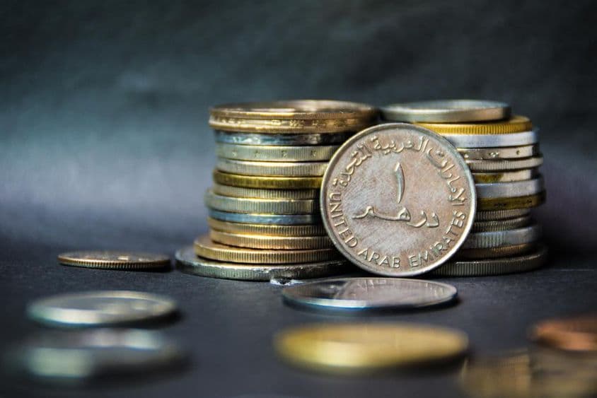 阿联酋的硬币。