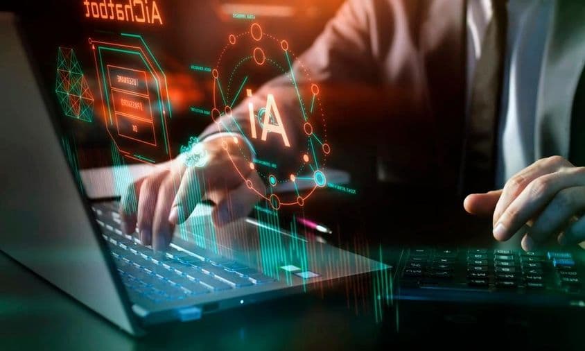 人工智能技术,工作环境中的人工智能,图像和数字元素。