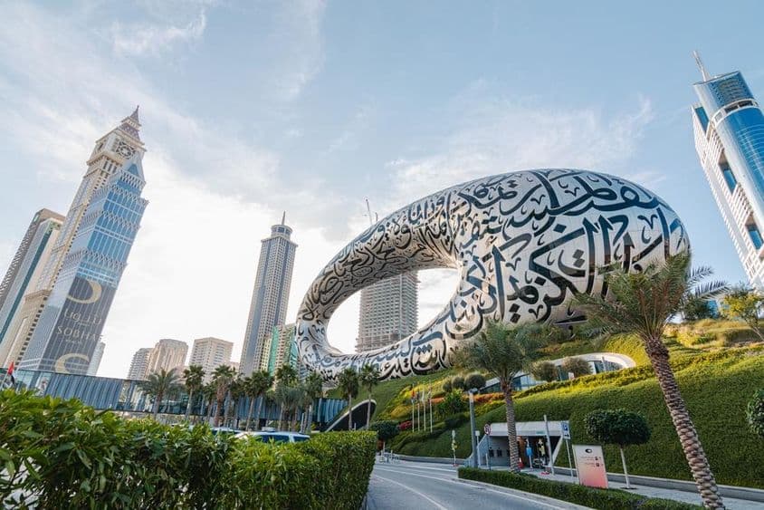 迪拜未来博物馆的背面。