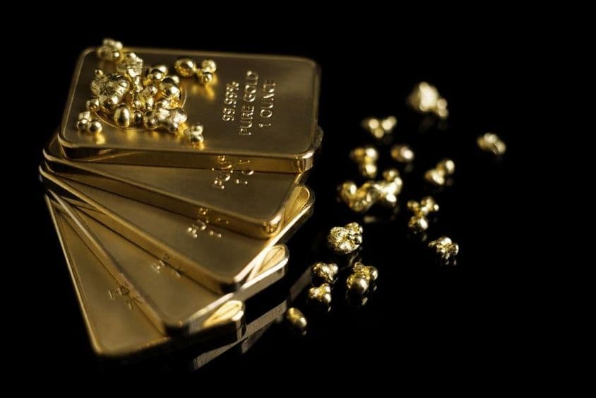 金条和一些金屑。