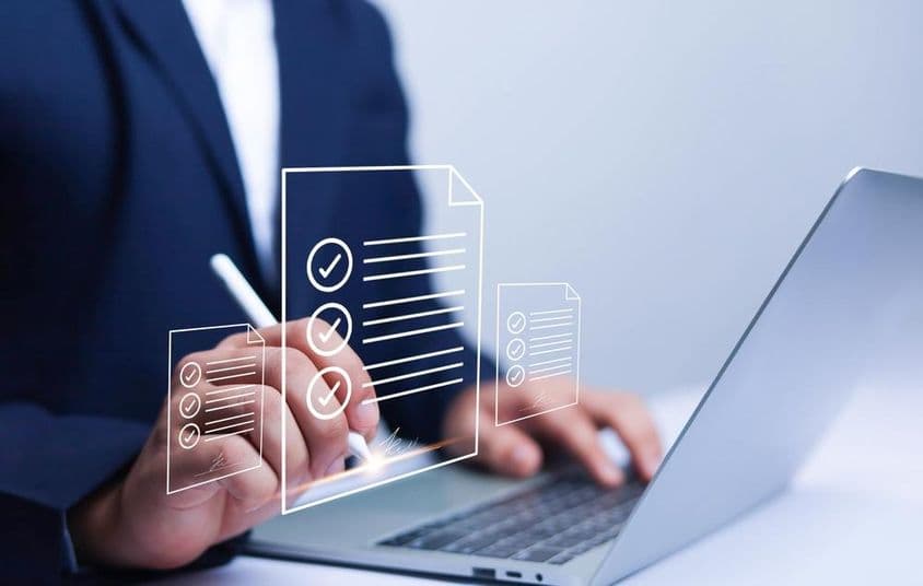 商人使用无纸化电子签名。