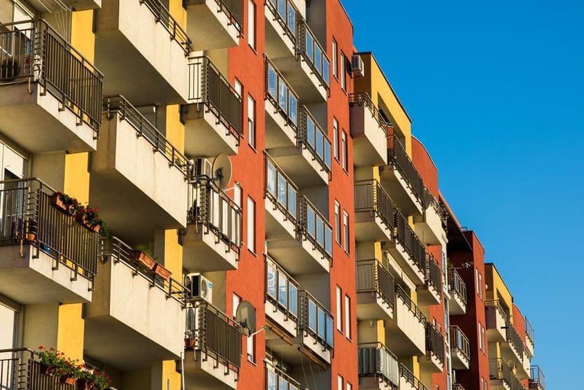 迪拜彩色房子。