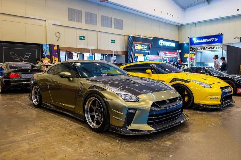印尼改装博览会2024上的日产GT-R R35双门轿跑车。