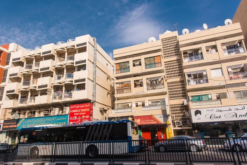 迪拜旧城区,Al Fahidi地区,Bur Dubai的建筑。