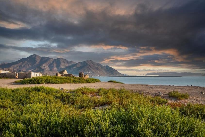 富查伊拉美丽的海岸景观。