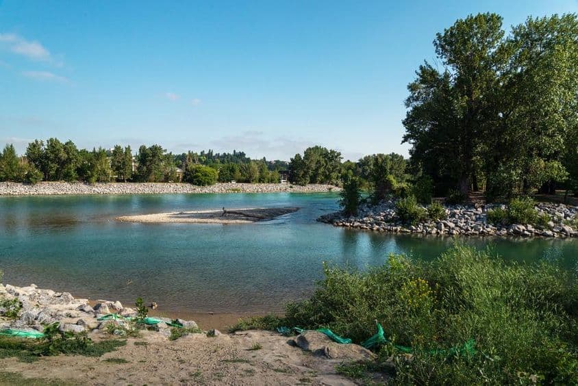 加拿大阿尔伯塔卡尔加里的博河河畔。