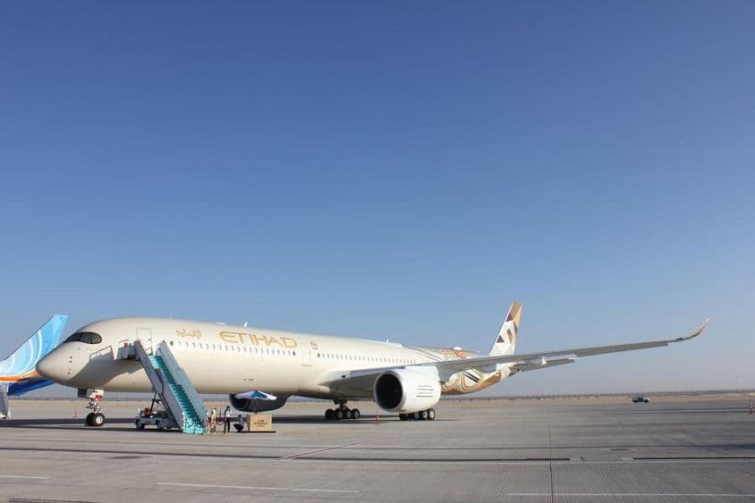 阿提哈德航空的新空客A350-1000客机。