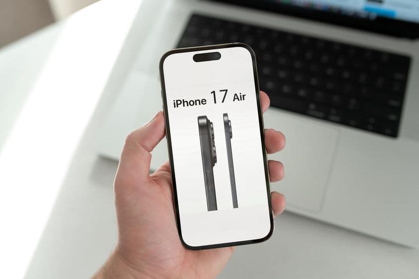手机屏幕上显示的iPhone 17 Air