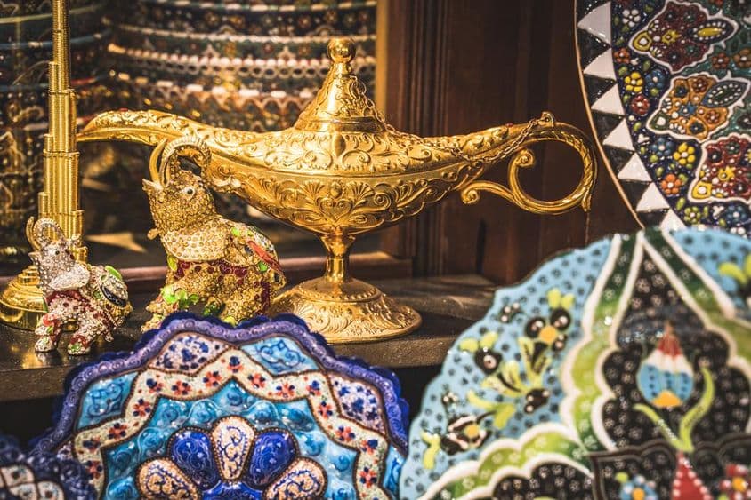 老迪拜的阿拉伯黄金市场。