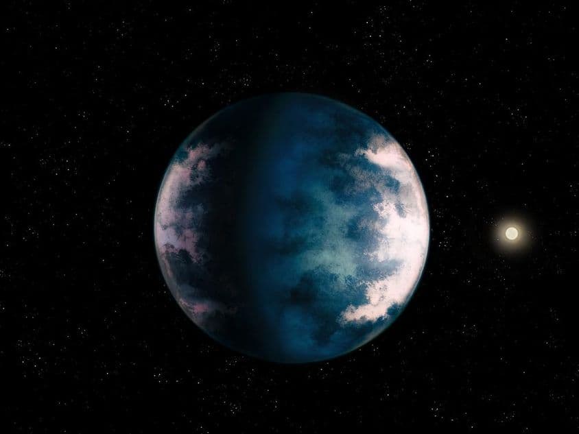 神秘系外行星与星空。
