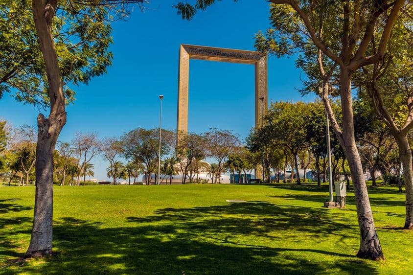 迪拜的扎贝尔公园风景,摄于春季。