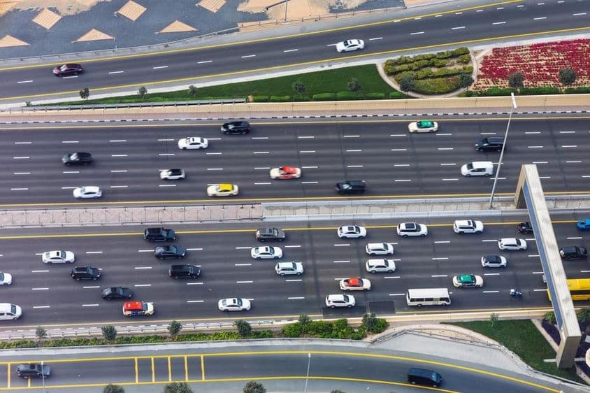 谢赫扎耶德路,迪拜市中心。