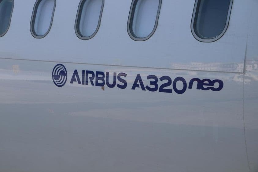 在孟买机场的空客A320飞机。