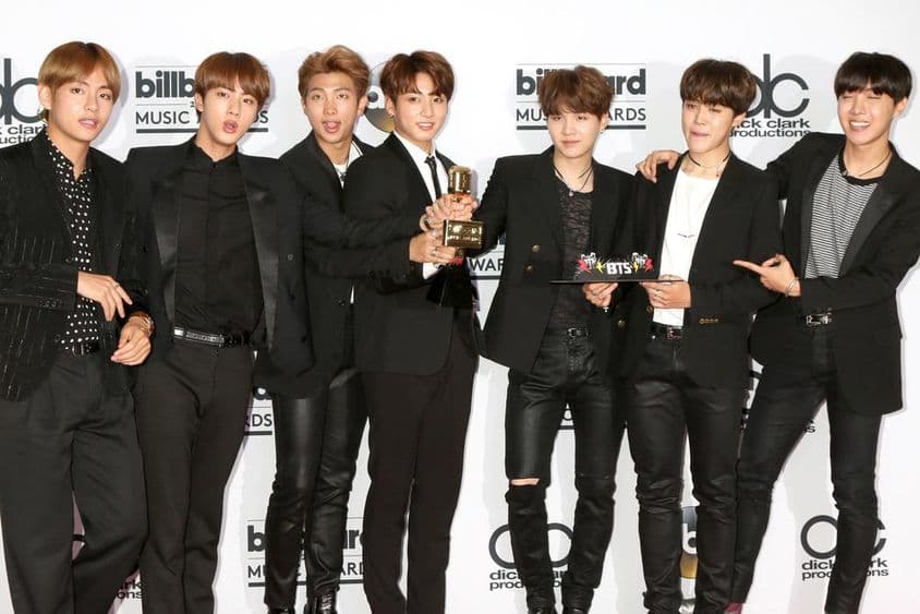 BTS在2017年公告牌大奖新闻发布室