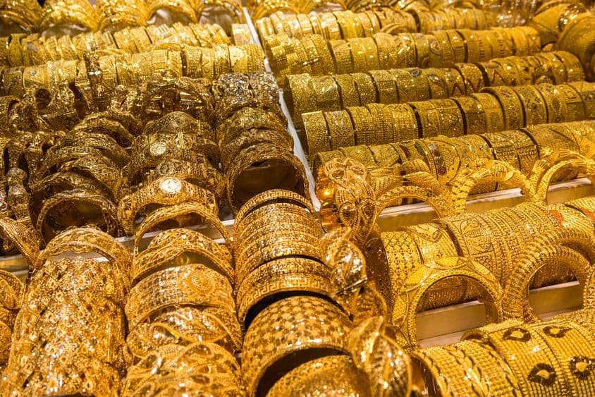 迪拜黄金市场。