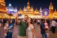 夜晚全球村多彩体验