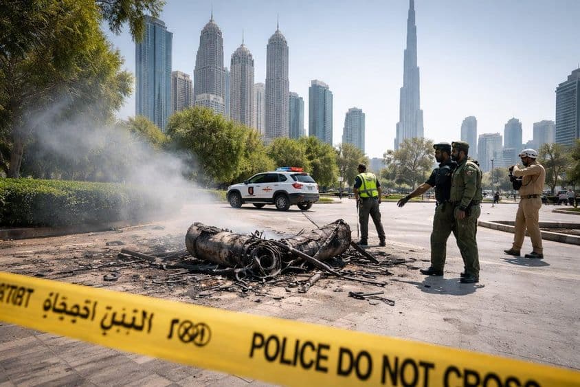 坠落残骸安全警告