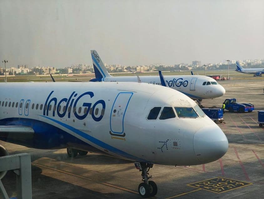 印地戈航空飞机在杜姆杜姆机场