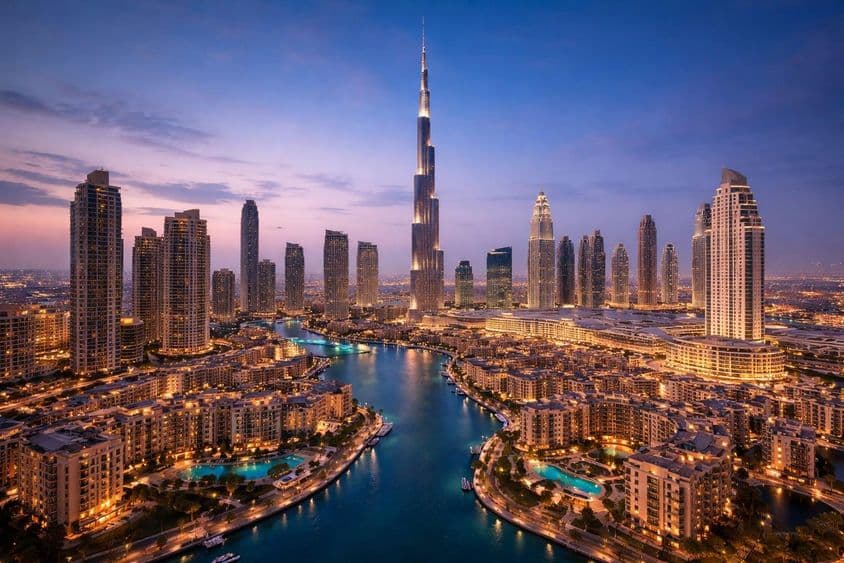 迪拜豪华房地产的全景