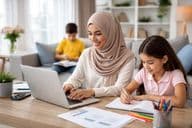 家庭与一起居家的工作