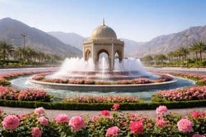 Kalba 的玫瑰水喷泉景观