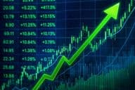 上涨的股票市场趋势图