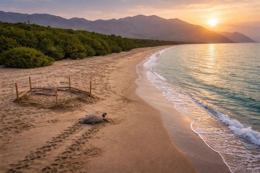 Kalba海滩的保护瑰宝